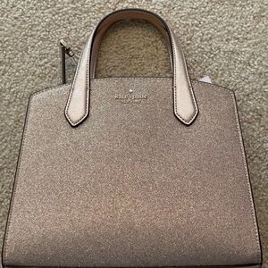 Kate Spade Tan Satchel Bag with Structured Design